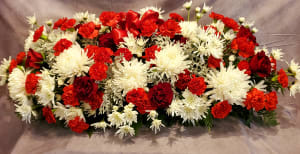 Hope and Honor Casket Spray Flower Bouquet