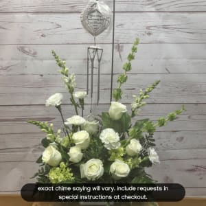 Musical Memories Arrangement With Wind Chime Flower Bouquet