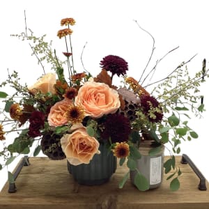 Rustic Elegance (includes candle) Flower Arrangement Rustic Elegance (includes candle) Flower Bouquet
