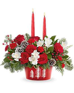 Teleflora's Evergreen Charm Centerpiece Flower Arrangement Teleflora's Evergreen Charm Centerpiece Flower Bouquet
