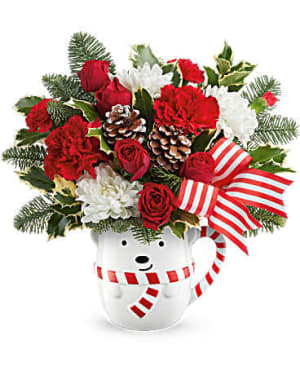 Teleflora's Send a Hug Cozy Cub Wish Bouquet Flower Arrangement Teleflora's Send a Hug Cozy Cub Wish Bouquet Flower Bouquet