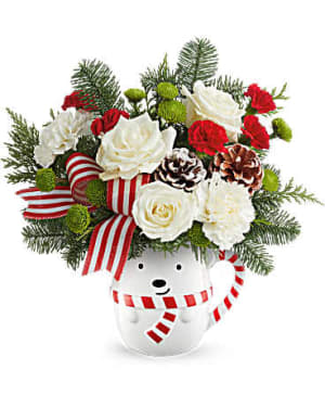 Teleflora's Send a Hug Bear Hugs & Wishes Flower Arrangement Teleflora's Send a Hug Bear Hugs & Wishes Flower Bouquet