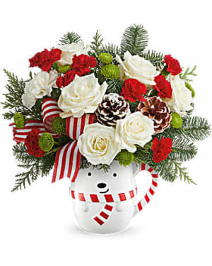 Teleflora's Send a Hug Bear Hugs & Wishes Flower Arrangement Teleflora's Send a Hug Bear Hugs & Wishes Flower Bouquet