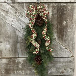 Pinecone & Pine Drape Silk (Artificial) Swag Flower Bouquet