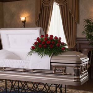 Red Rose Casket Spray