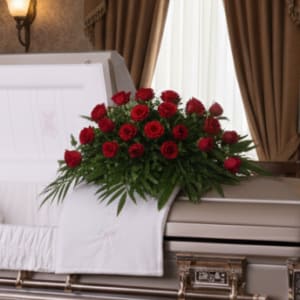 Red Rose Casket Spray