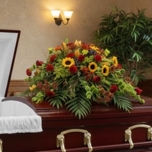 Radiant Melody Casket Spray