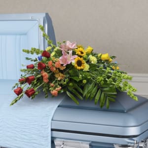 Symphony of Hues Casket Spray