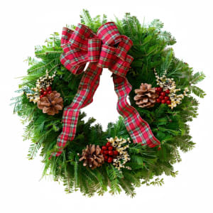 Tartan Cheer Wreath Flower Bouquet