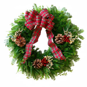 Tartan Cheer Wreath Flower Bouquet