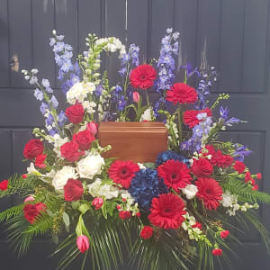 Honor and Sacrifice Glorified Urn Surround Flower Bouquet