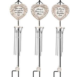 Heart Wind Chime with Stake