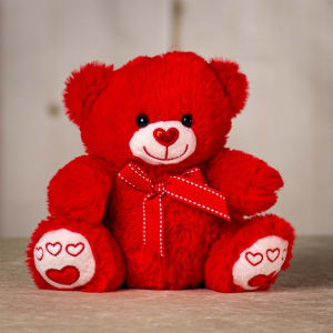 V340-Pink or Red Bear Flower Bouquet