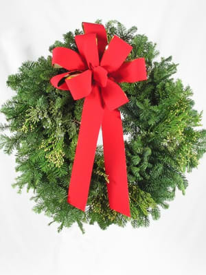 Classic Holiday Wreath (Choose Size) Flower Bouquet