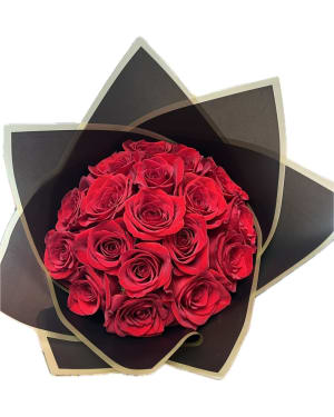 Dozen Red Roses - Handwrapped Bouquet