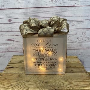 Those We Love Lighted Glass Block