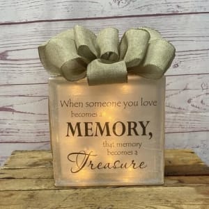 Memory Treasure Sympathy Lighted Glass Block