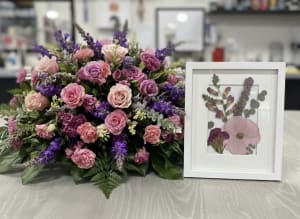 Framed Pressed Flowers Flower Bouquet