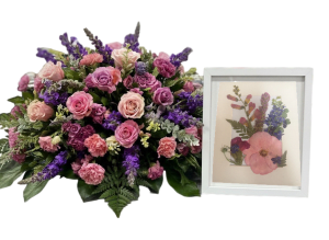 Framed Pressed Flowers Flower Bouquet