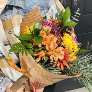 Autumn Wrapped Bouquet- A $70.00 Value Flower Bouquet