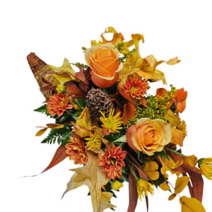 Cornucopia- Horn of Plenty Flower Bouquet