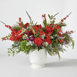 Big Red Bow Flower Bouquet