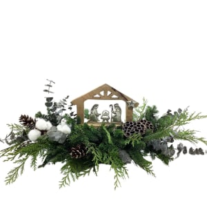 Christmas Nativity Centerpiece Flower Bouquet