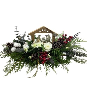 Christmas Nativity Centerpiece Flower Bouquet
