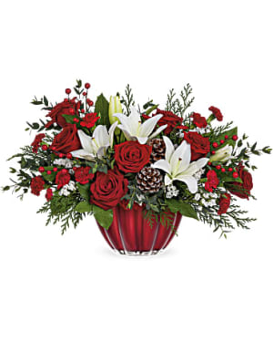 Vibrant Christmas Centerpiece Flower Bouquet