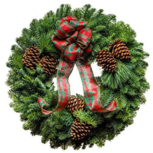 Fresh Christmas Wreath Flower Bouquet