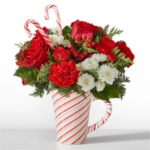 Peppermint Swirl Mug 2025 Flower Bouquet