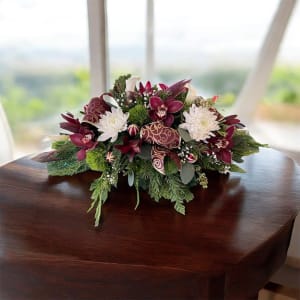 Christmas Long and Low Centerpiece Flower Bouquet