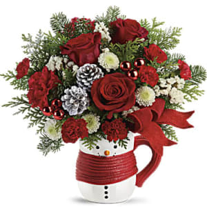 Teleflora's Send A Hug Snowman Bouquet Flower Bouquet