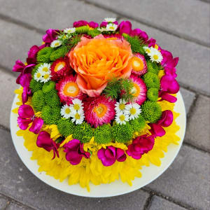 Celebration Bloom Cake Flower Bouquet