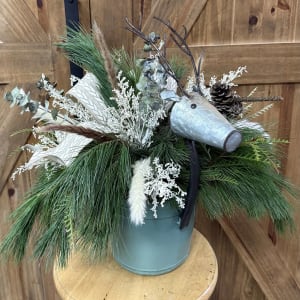 Rustic Reindeer Holiday Flower Bouquet