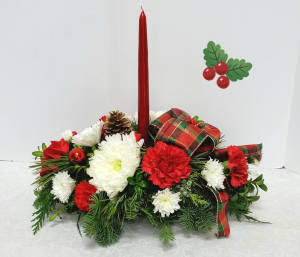 Happy Holiday's Centerpiece Flower Bouquet