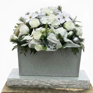 Holiday Cemetery Silk (Artificial) Headstone Spray