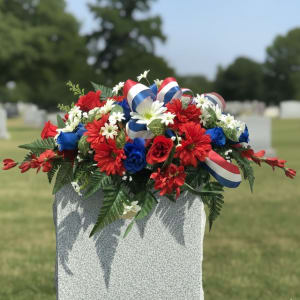 Cemetery Silk (Artificial) Headstone Spray
