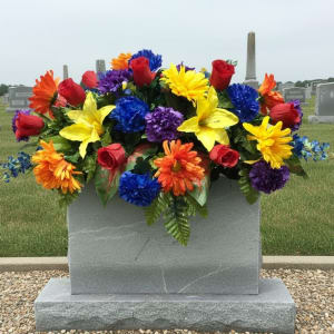 Cemetery Silk (Artificial) Headstone Spray