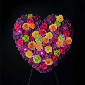 Solid Heart Flower Bouquet