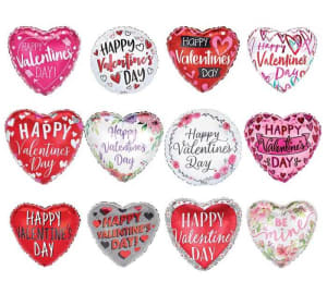 17" Valentines Balloon Flower Bouquet