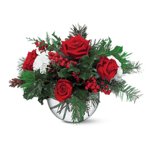 Christmas Bubble Bowl Flower Bouquet