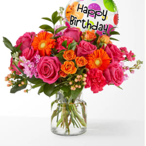 Fiesta & Balloon Bouquet (1 Mylar Included) (1 Globo Incluido) Flower Bouquet