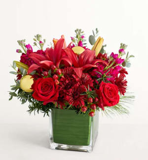 Crimson Carol Flower Bouquet