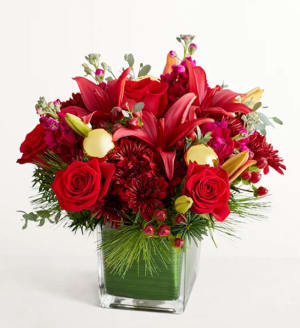 Crimson Carol Flower Bouquet