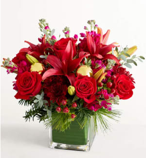 Crimson Carol Flower Bouquet