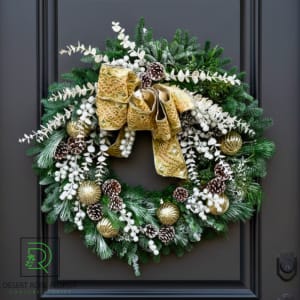 Golden Monarch Wreath