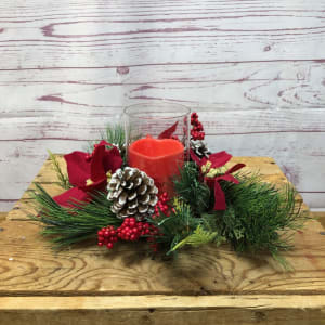 Traditional Red Silk (Artificial) Centerpiece Flower Bouquet