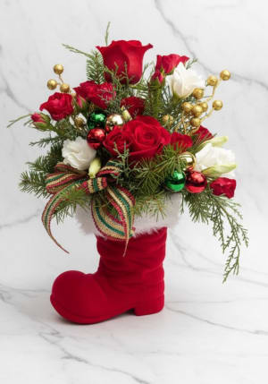 Sant'a Boot Flower Bouquet