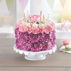 Birthday Wishes Flower Cake ™  Pastel